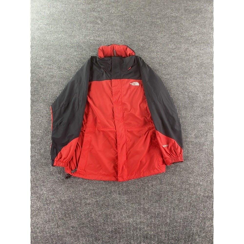 The North Face Jacket Youth Boys Extra Red Black Nylon Windbreaker Hyvent